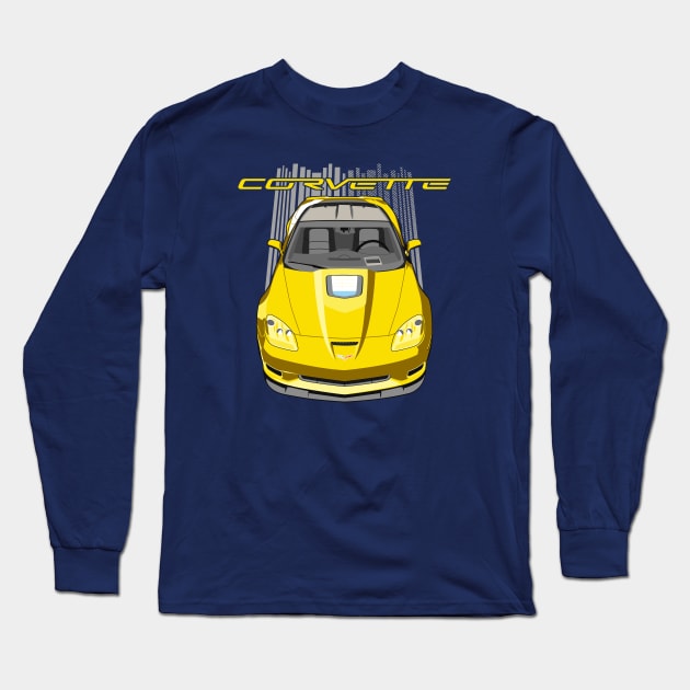 Corvette C6 ZR1 - Yellow Long Sleeve T-Shirt by V8social